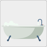 Une baignoire